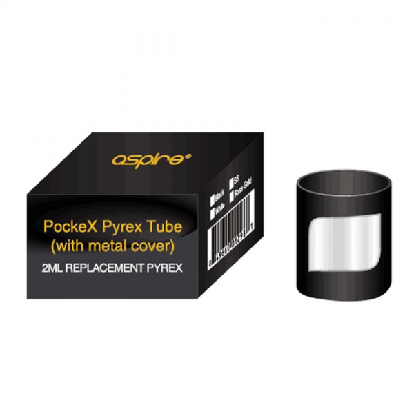 ASPIRE POCKEX PYREX TUBE (WITH METAL COVER) 2ml